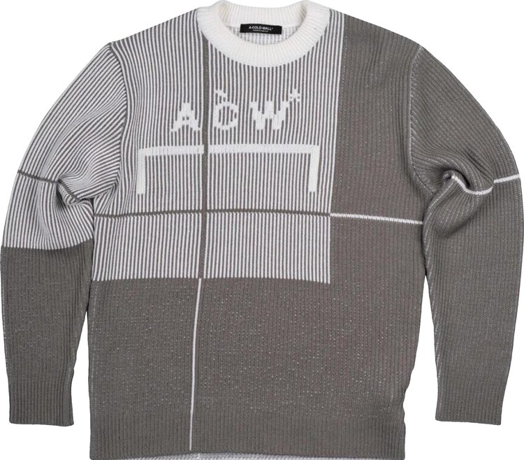 A-Cold-Wall* Grid Knit Crewneck 'Mid Grey'
