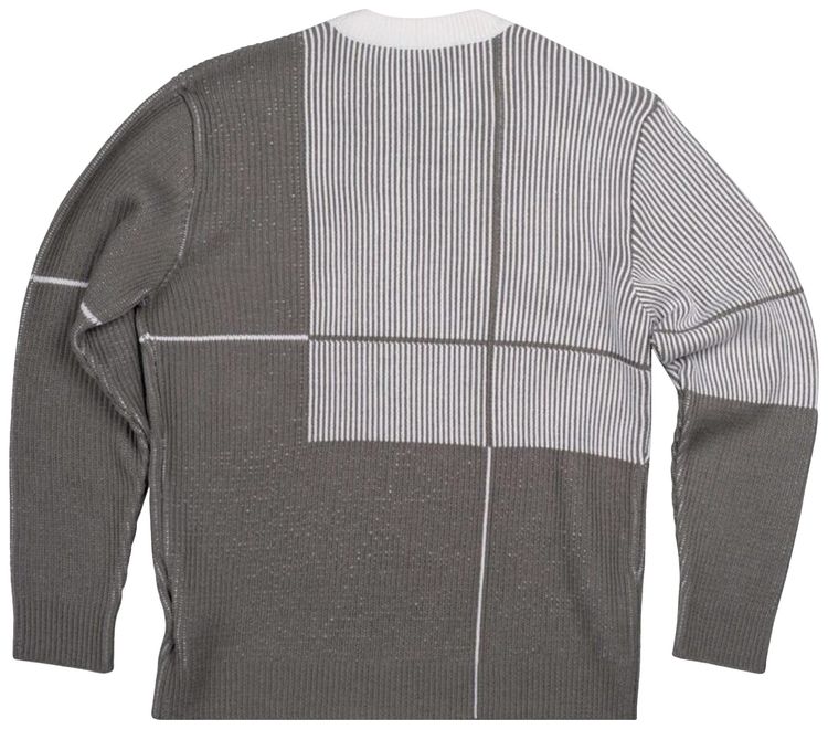 A Cold Wall Grid Knit Crewneck Mid Grey