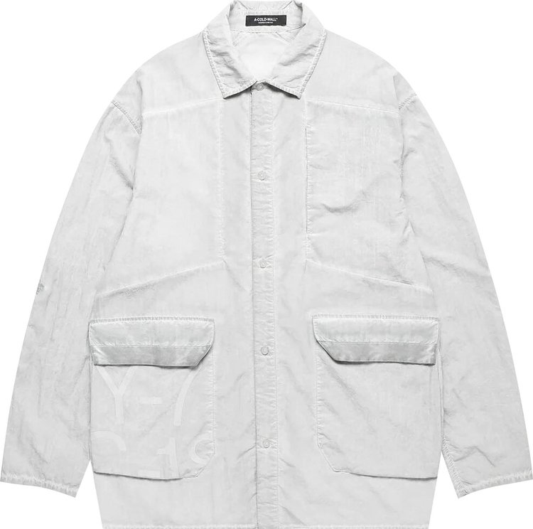 A Cold Wall Cipher Garment Dyed Overshirt Bone