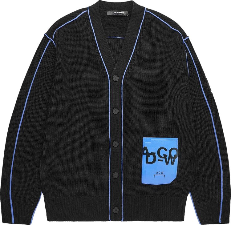 A Cold Wall Patch Pocket Cardigan Black