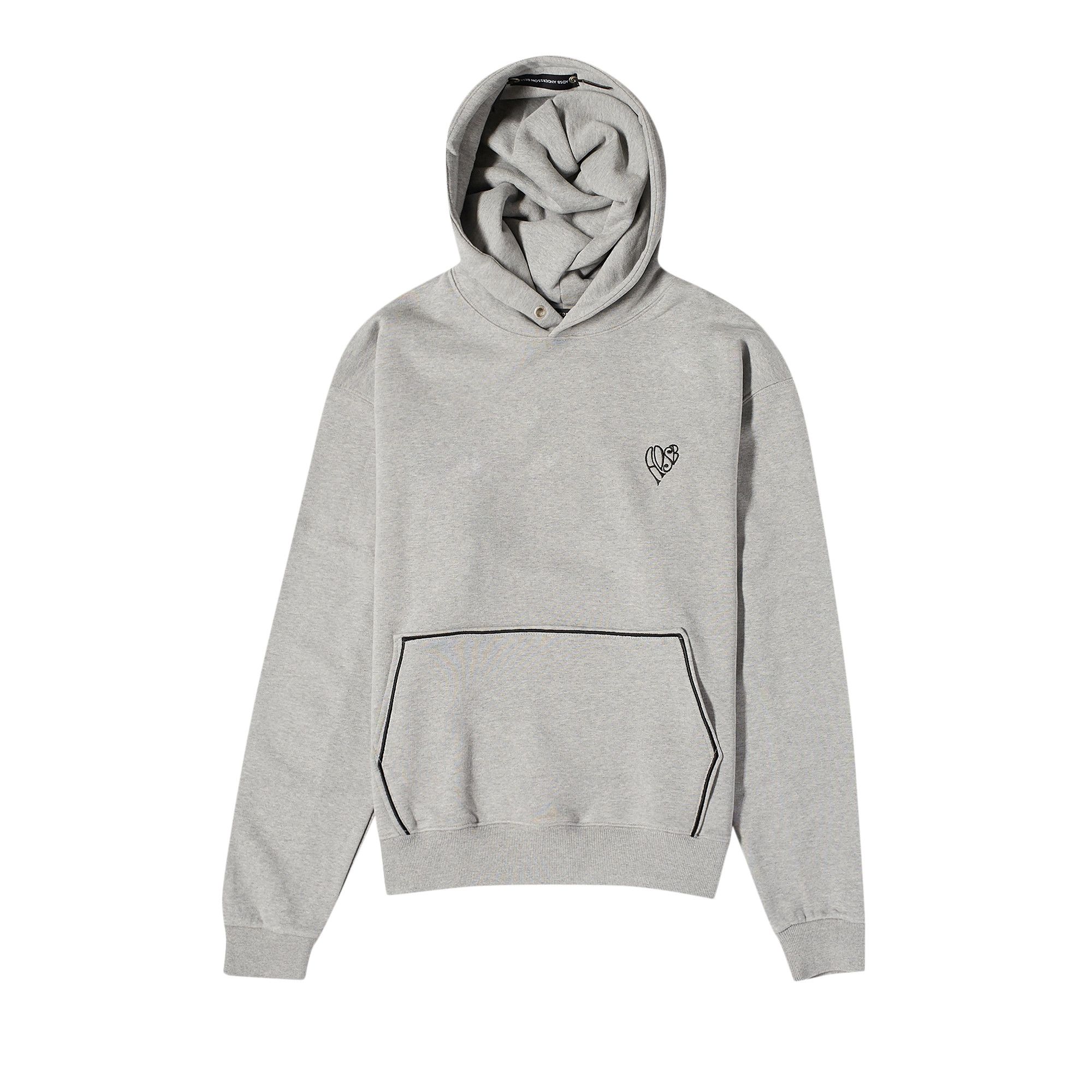 [ANDERSSON BELL]★(ESSENTIAL) ADSB HEARTS CARD HOODIE Andersson Bell Essential ADSB Hearts Card Hoodie in Charcoal