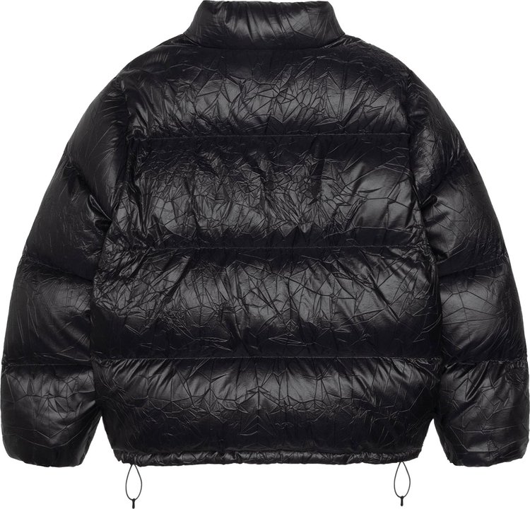 Stussy Wrinkled Nylon Down Puffer Black