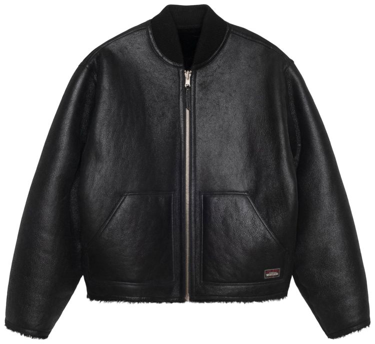 Stussy Shearling Reversible Bomber Black