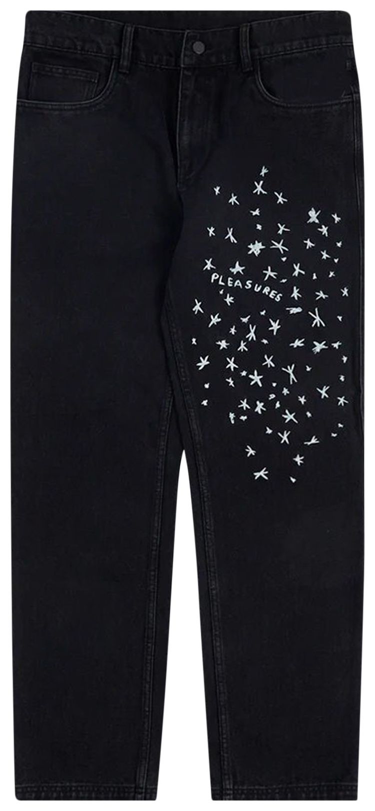 Pleasures Starry 5 Pocket Denim Washed Black