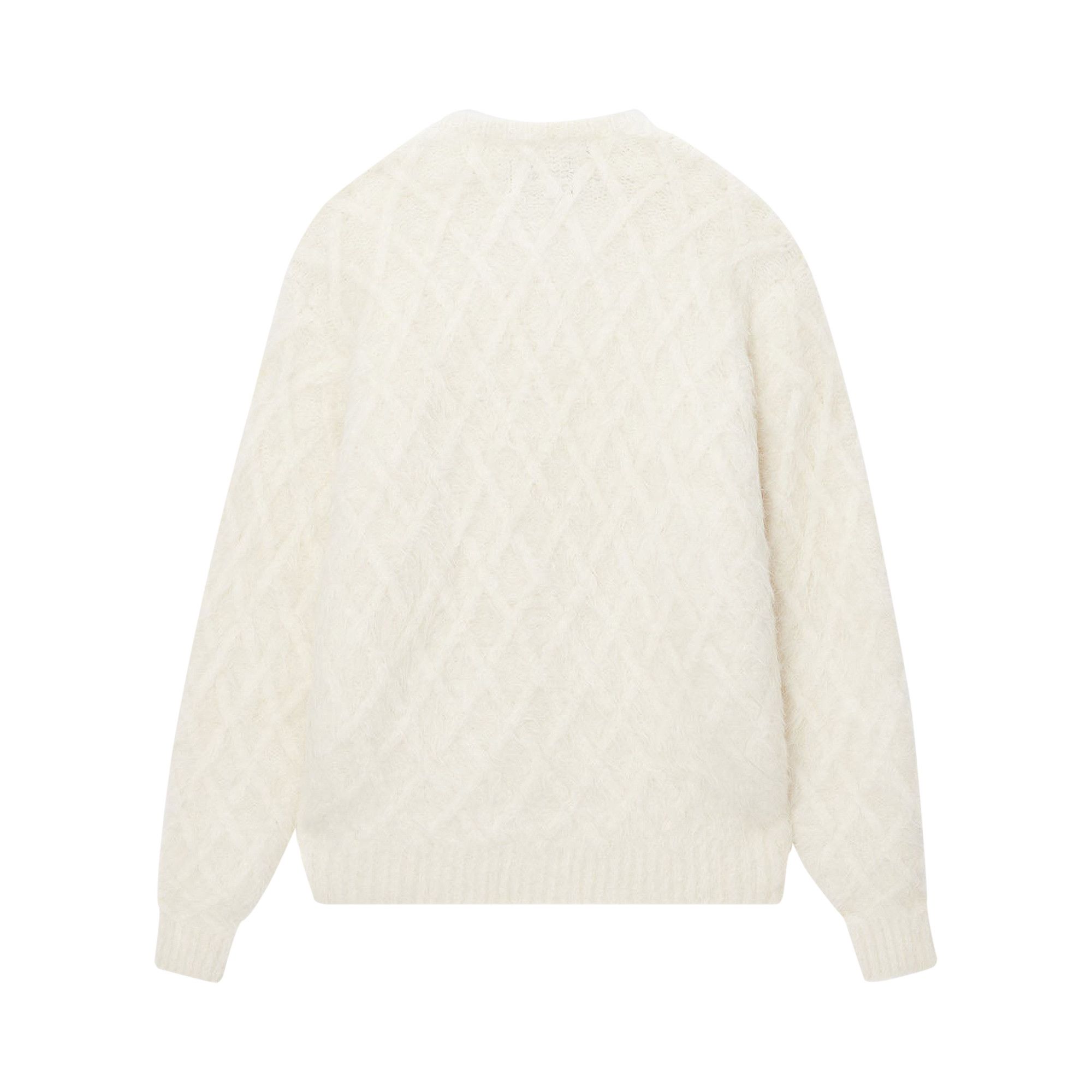 Stüssy: Fuzzy Lattice Crew (Black) | DSMNY E-SHOP
