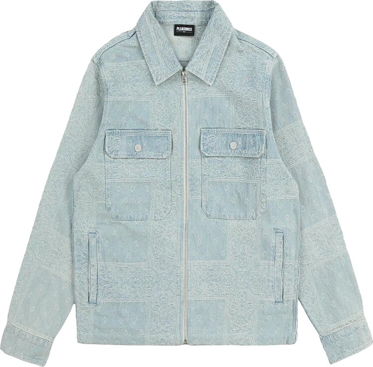 Pleasures Merit Denim Work Jacket Light Blue