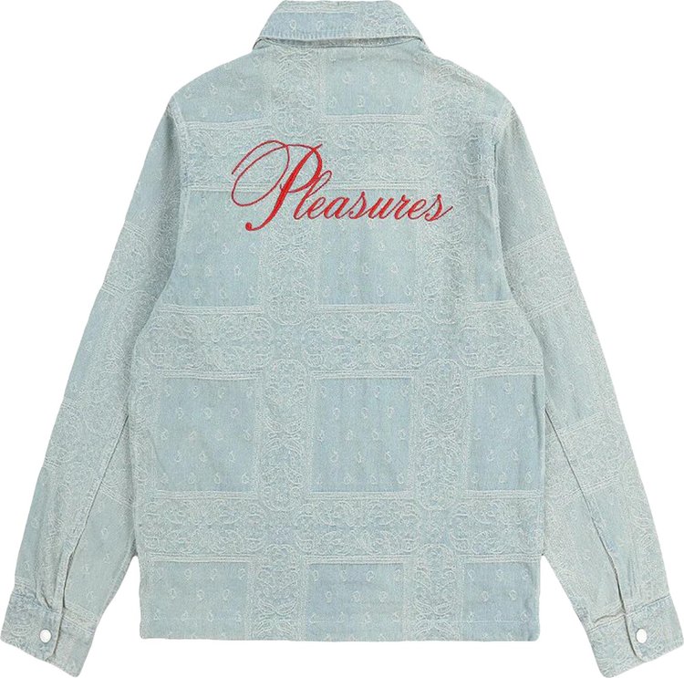 Pleasures Merit Denim Work Jacket Light Blue