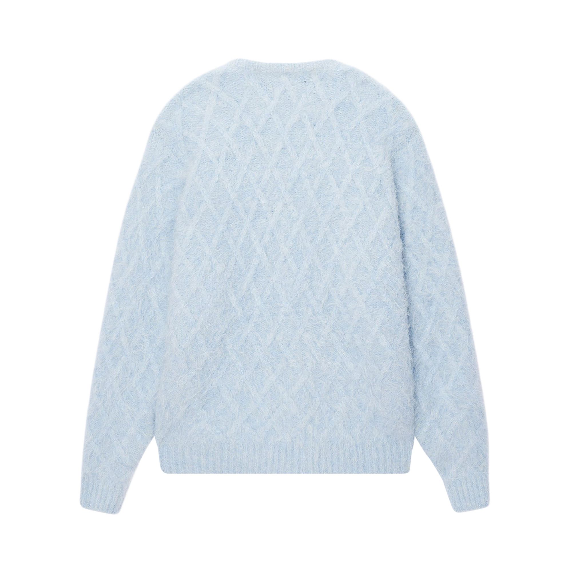 Size xxl Stussy Fuzzy Lattice Crew Sweater 'Ice'