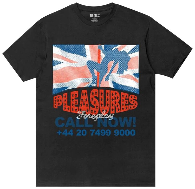 Pleasures Call Now T Shirt Black