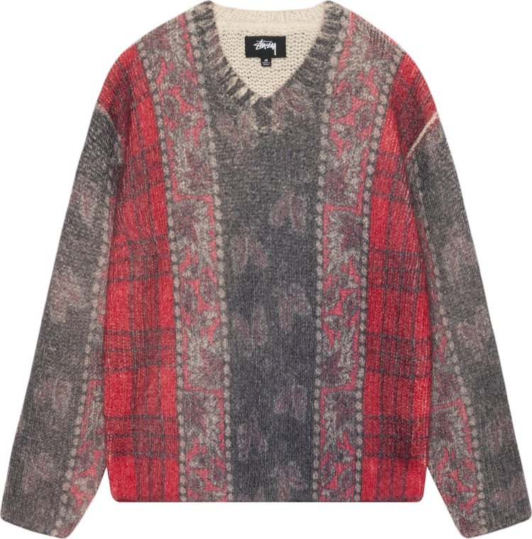 Stussy Mixed Print Alpaca Sweater Multicolor