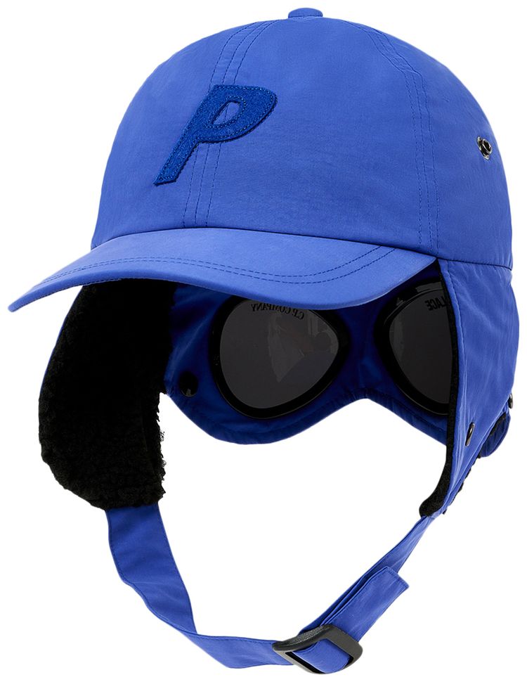 Palace x CP Company Goggle Ear Flap P Cap Bright Cobalt