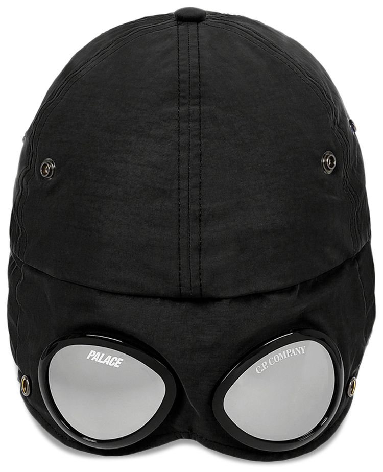Palace x CP Company Goggle Ear Flap P Cap Black