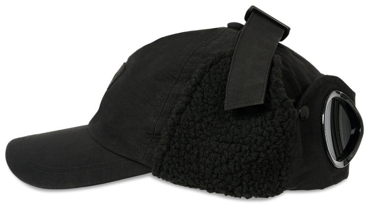 Palace x CP Company Goggle Ear Flap P Cap Black