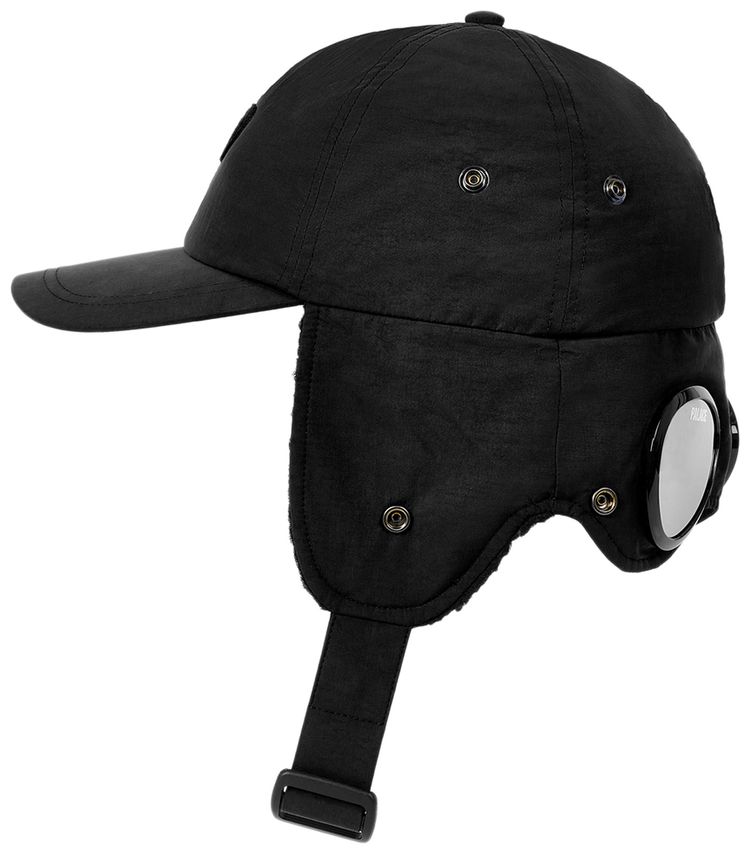 Palace x CP Company Goggle Ear Flap P Cap Black