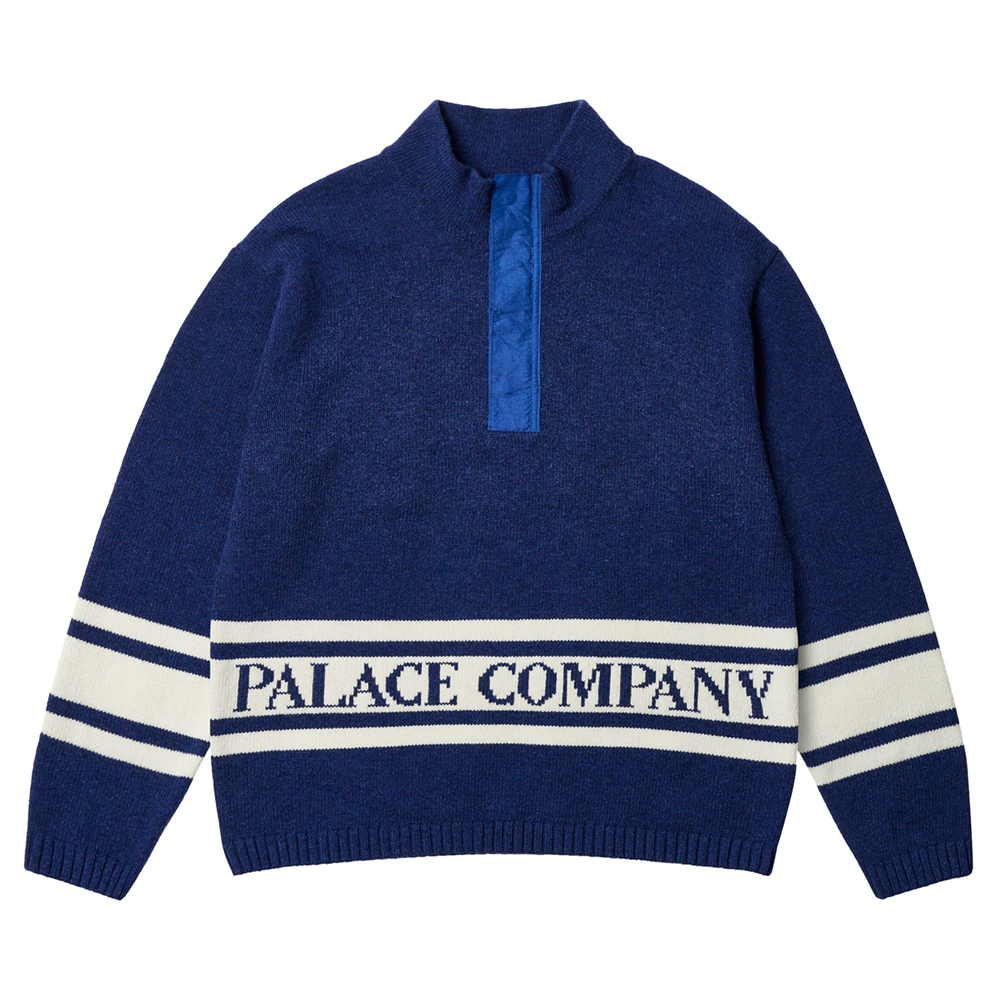 Buy Palace x C.P. Company Funnel Neck Knit 'Bright Cobalt