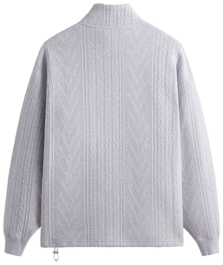 Kith Cable Fleece Quarter Zip Light Heather Grey