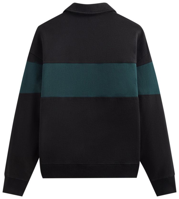 Kith Color Blocked Nelson Collared Pullover Black
