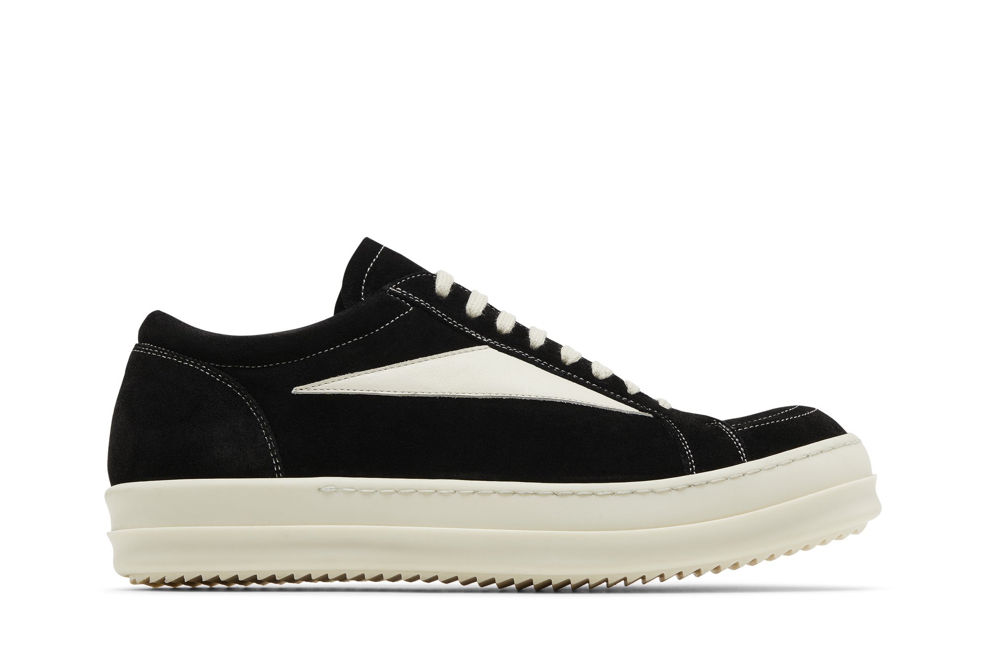 Rick Owens EDFU Suede Leather Vintage Low 'Black Milk'