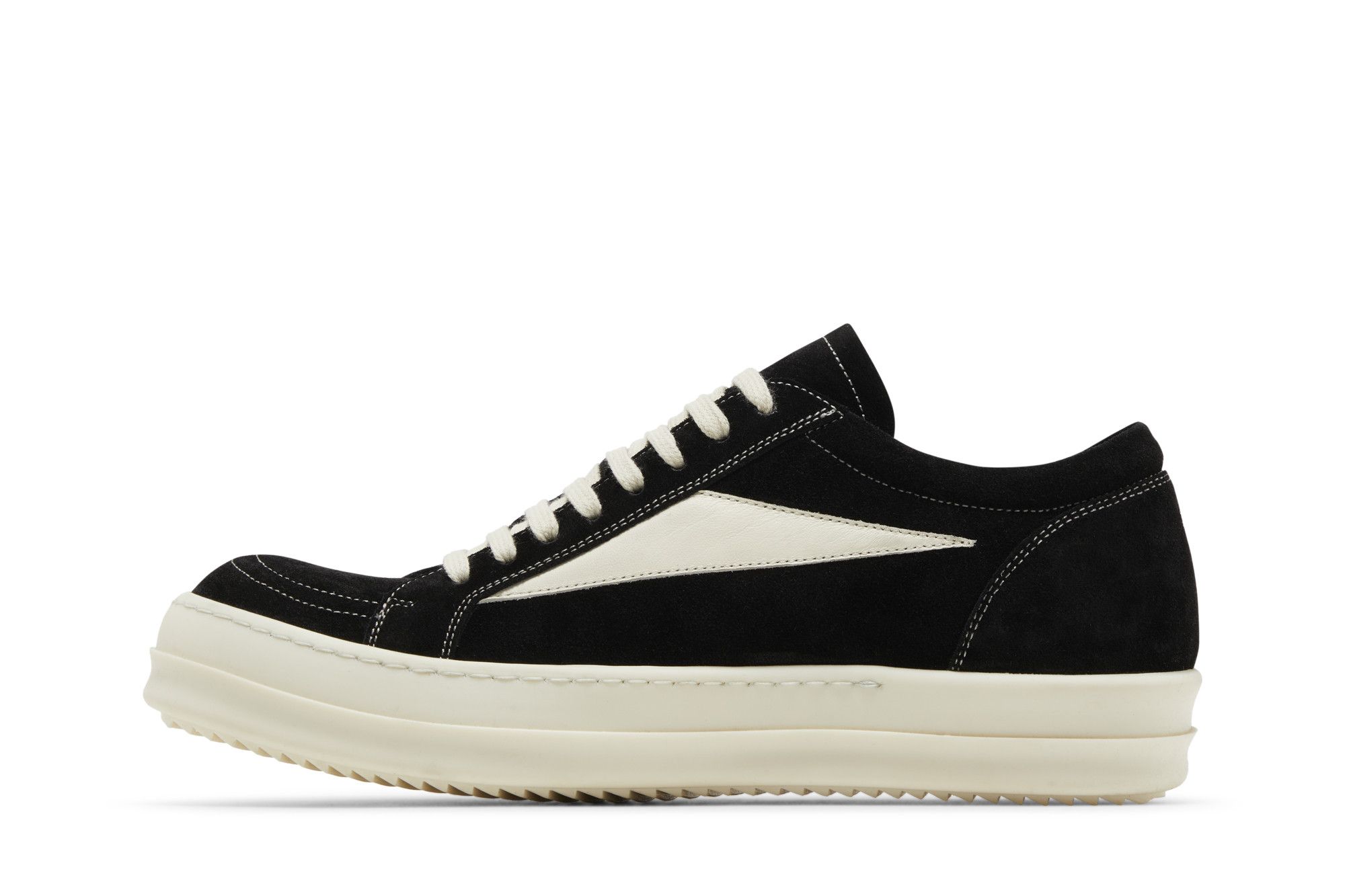 Buy Rick Owens EDFU Suede Leather Vintage Low 'Black Milk