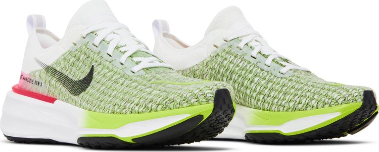 ZoomX Invincible Run Flyknit 3 White Volt Hyper Pink