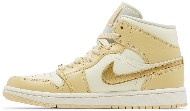 Wmns Air Jordan 1 Mid Pale Vanilla Gold