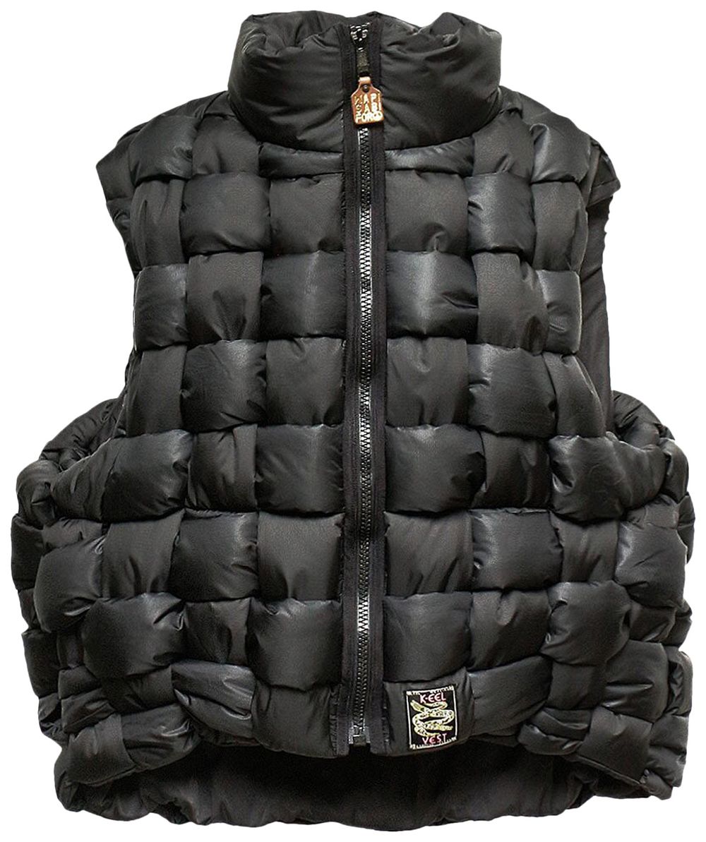 Buy Kapital Ripstop Nylon Keel Weaving Vest Black EK 788 BLAC GOAT buy-kapital-ripstop-nylon-keel-weaving-vest-black-ek-788-blac-goat