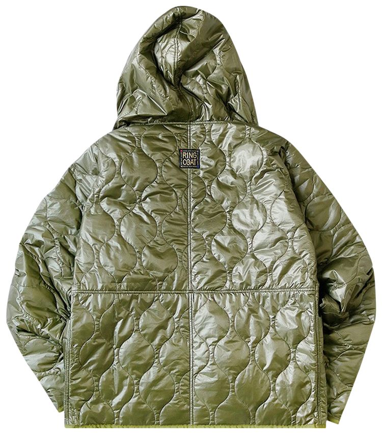 Kapital Nylon Quilting Lining Ring Coat Khaki