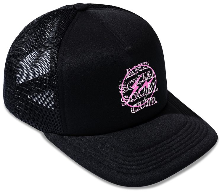 Anti Social Social Club x Fragment Design Bolt Hat BlackPink
