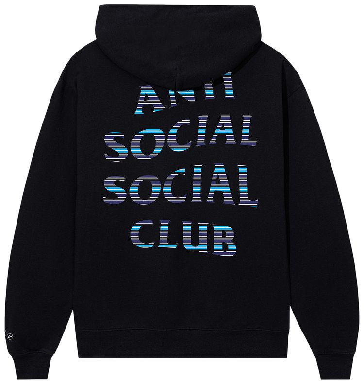 Anti Social Social Club x Fragment Design Logo Hoodie BlackBlue