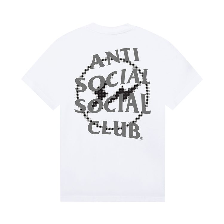 Anti Social Social Club x Fragment Design Half Tone Logo Tee WhiteGrey