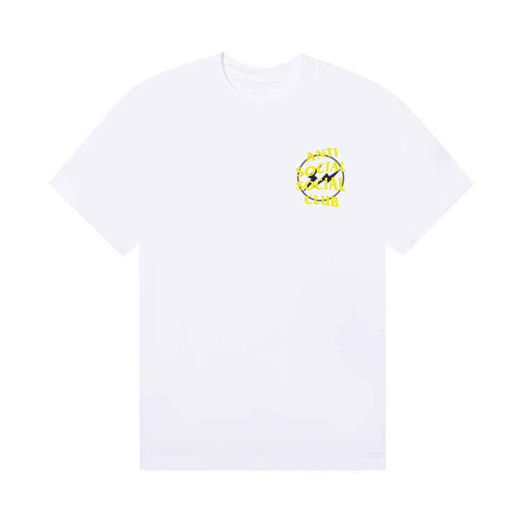 Anti Social Social Club x Fragment Design Half Tone Logo Tee WhiteYellow
