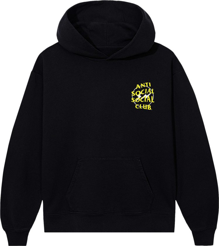 Anti Social Social Club x Fragment Design Half Tone Logo Hoodie 'Black/Yellow'
