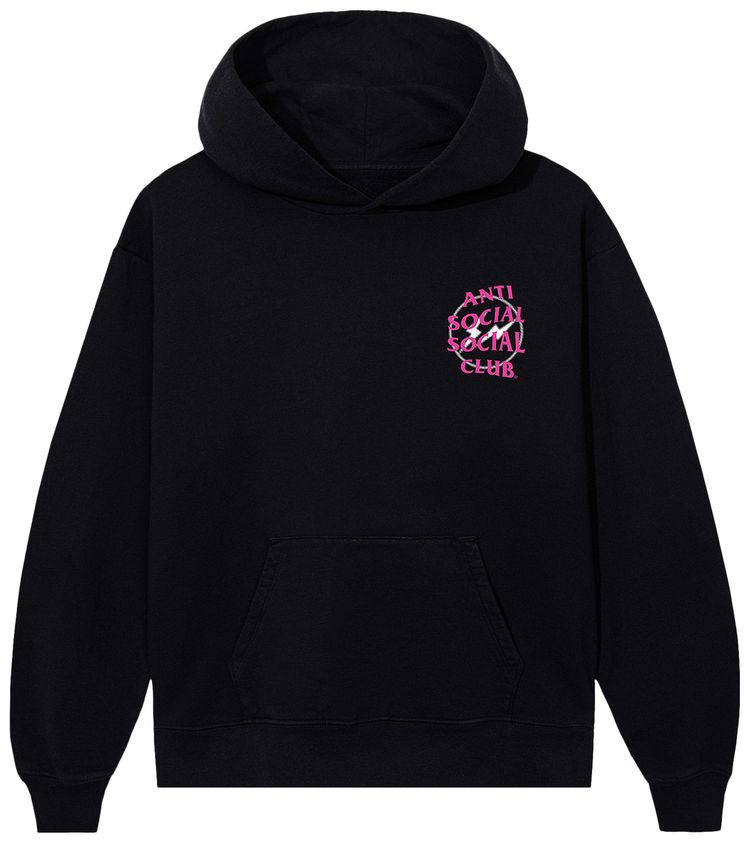 Anti Social Social Club x Fragment Design Half Tone Logo Hoodie BlackPink