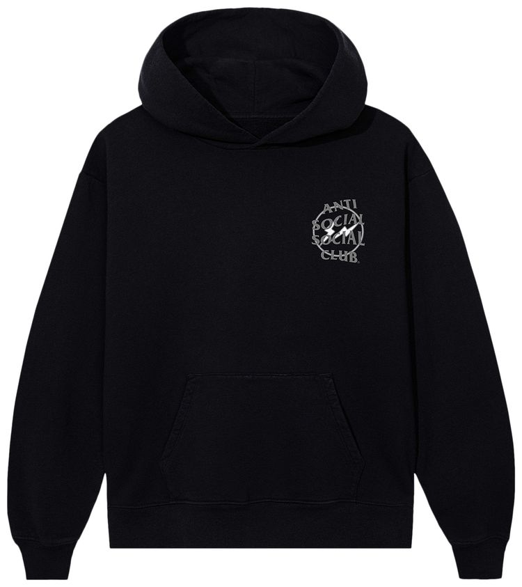 Anti Social Social Club x Fragment Design Half Tone Logo Hoodie BlackGrey