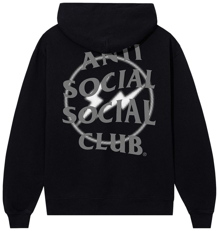 Anti Social Social Club x Fragment Design Half Tone Logo Hoodie BlackGrey