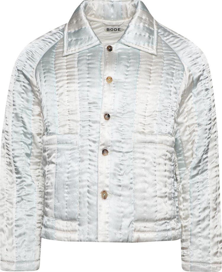 Bode Banker Stripe Jacket 'White/Blue'