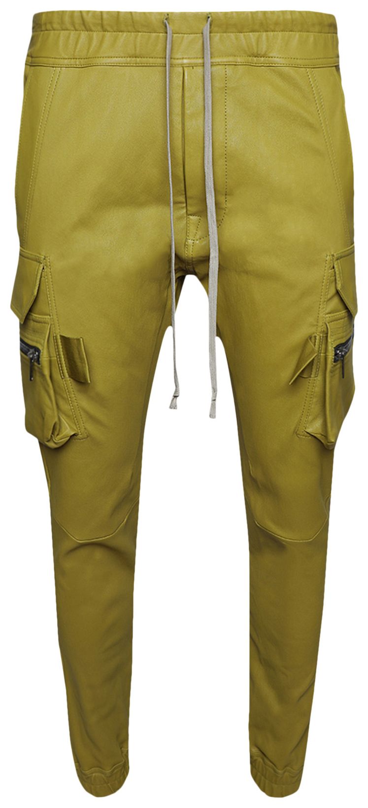 Rick Owens Mastodon Cargo Leather Trousers Acid