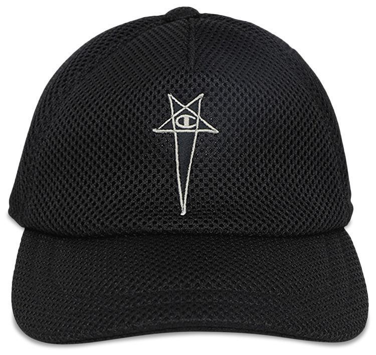 Rick Owens x Champion Mesh Baseball Cap Black