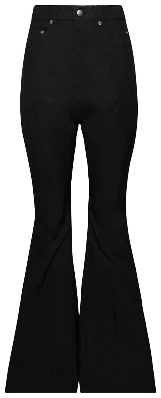 Rick Owens Bolan Bootcut Crepe Taffeta Pants Black