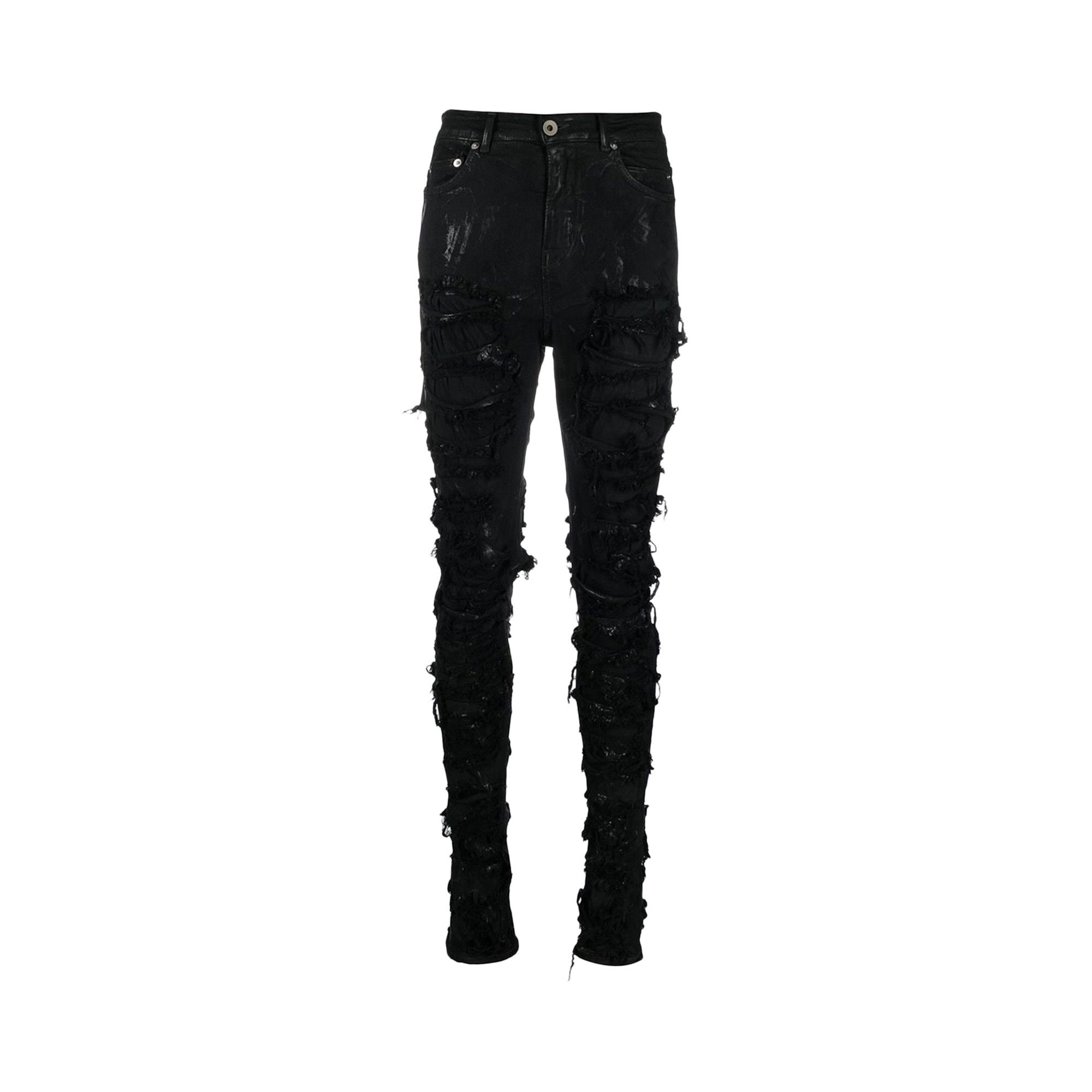Buy Rick Owens DRKSHDW Slashed Detroit Cut Jeans 'Black