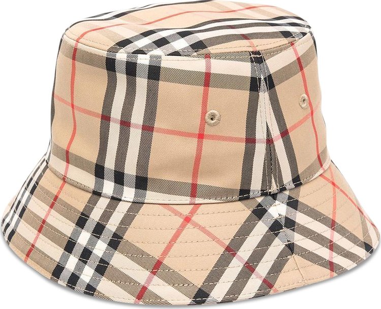 Burberry Kids Vintage Check Print Bucket Hat 'Archive Beige'