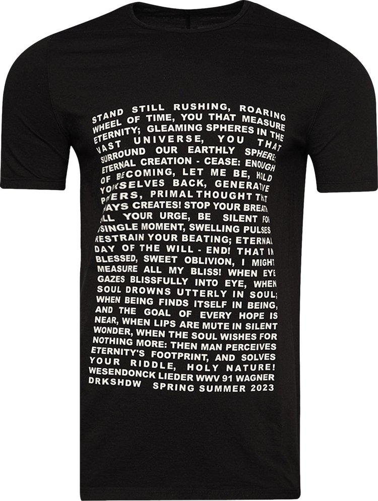 Rick Owens DRKSHDW Level T-Shirt 'Black/Milk'