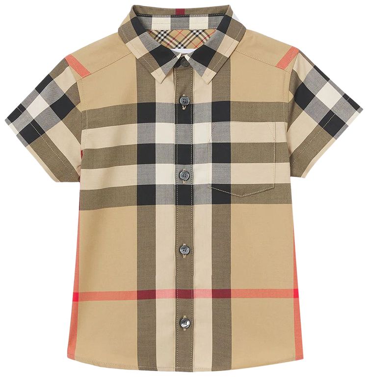 Burberry Kids Check Shirt Archive Beige