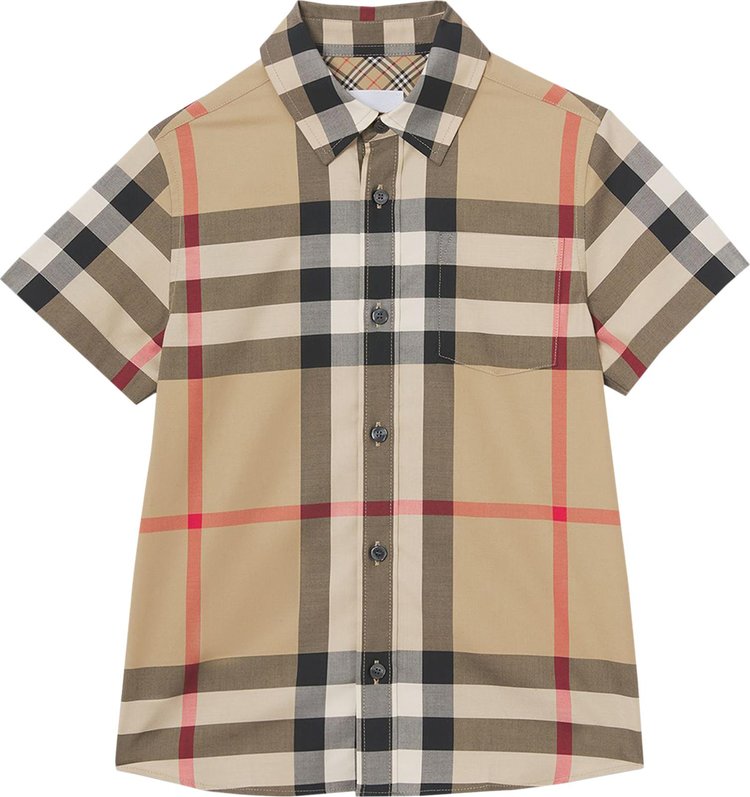Burberry Kids Check Shirt 'Archive Beige'