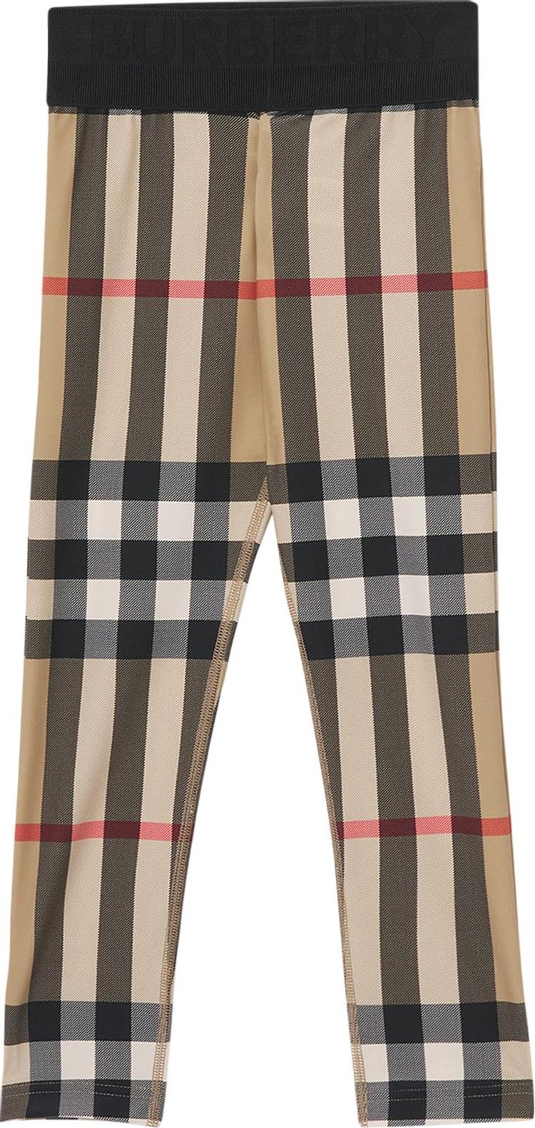 Burberry Kids Check Stretch Jersey Leggings 'Archive Beige'