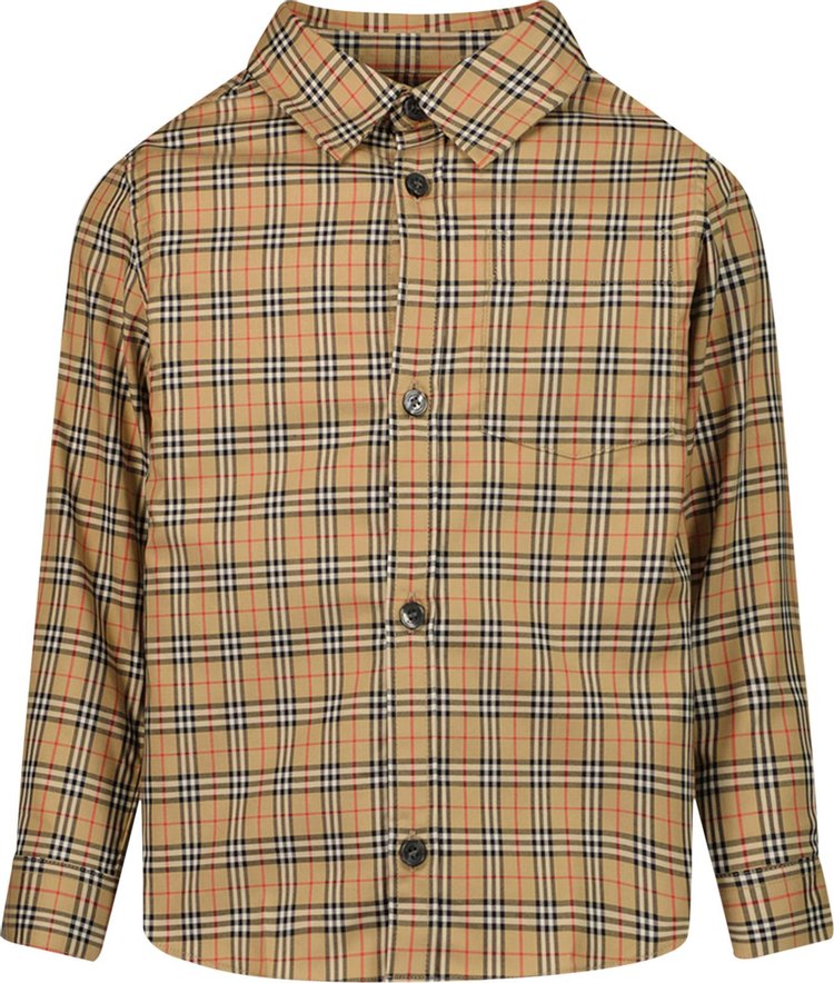 Burberry Kids Check Long-Sleeve Shirt 'Archive Beige'