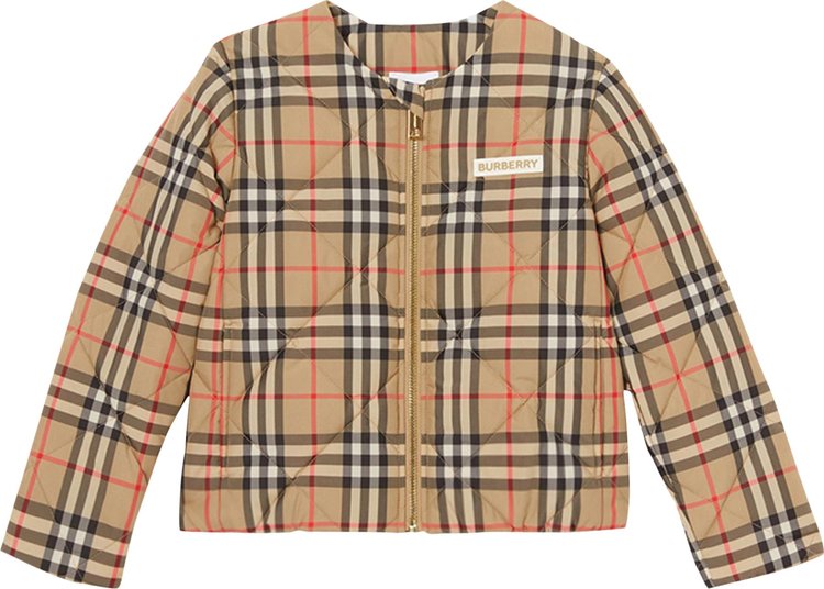 Burberry Kids Check Jacket 'Archive Beige'