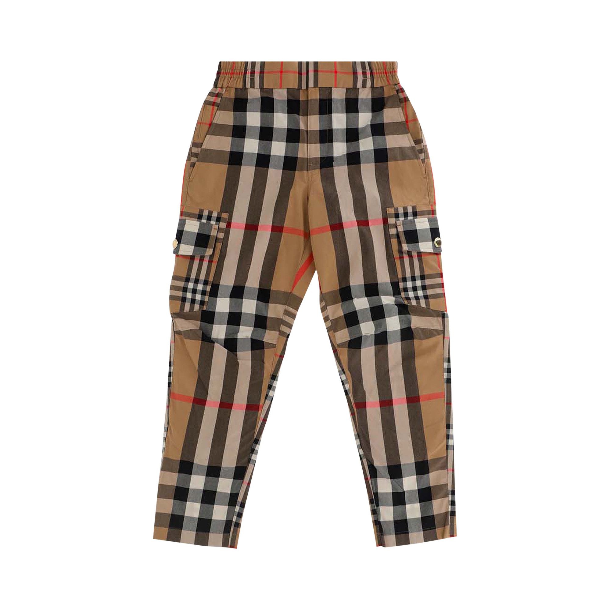 Buy Burberry Kids Mixed Vintage Check Cargo Trousers 'Archive Beige' -  8061537 | GOAT MX