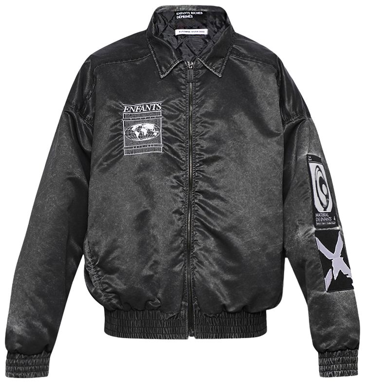Enfants Riches Deprimes Night Watch Collared Bomber BlackMulticolor