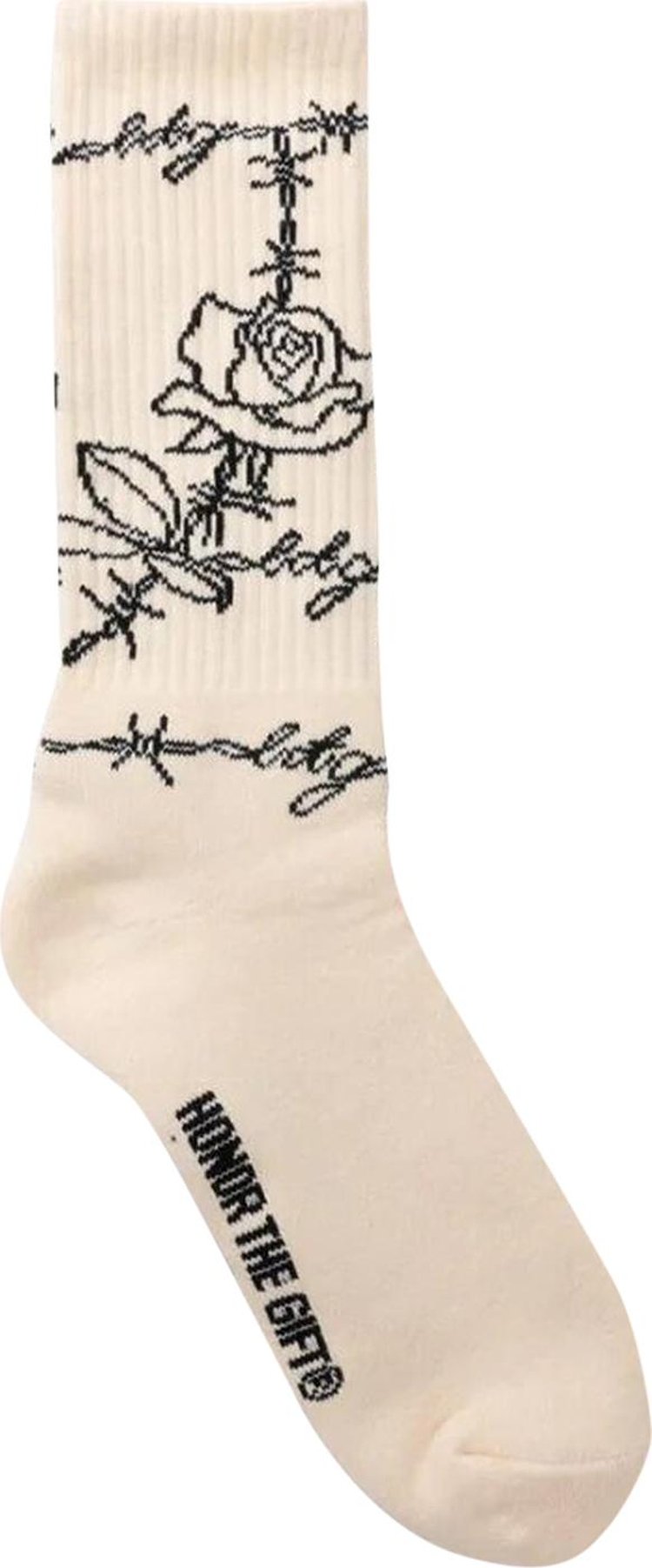 Honor The Gift Rose Wire Socks 'Bone'